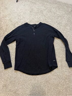 Good Man Brand Mens Black Henley Small